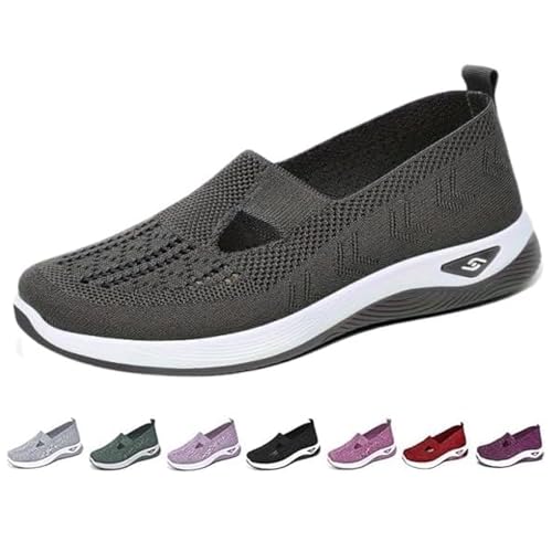 Mfhmom Orthowalkway Orthopädische Schuhe Damen Sneaker Vermascht Sommer Laufschuhe Leicht Walkingschuhe Atmungsaktive Lässige Komfort Turnschuhe Breite Fuß Trainer Bequeme Outdoor Sportschuhe von Mfhmom