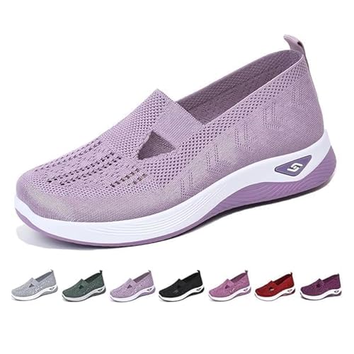Mfhmom Orthowalkway Orthopädische Schuhe Damen Sneaker Vermascht Sommer Laufschuhe Leicht Walkingschuhe Atmungsaktive Lässige Komfort Turnschuhe Breite Fuß Trainer Bequeme Outdoor Sportschuhe von Mfhmom