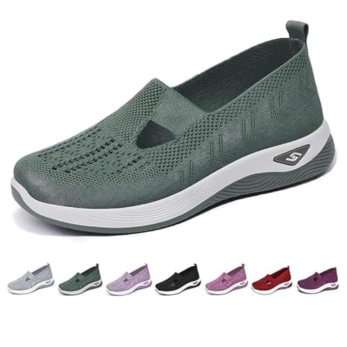 Mfhmom Orthowalkway Orthopädische Schuhe Damen Sneaker Vermascht Sommer Laufschuhe Leicht Walkingschuhe Atmungsaktive Lässige Komfort Turnschuhe Breite Fuß Trainer Bequeme Outdoor Sportschuhe von Mfhmom