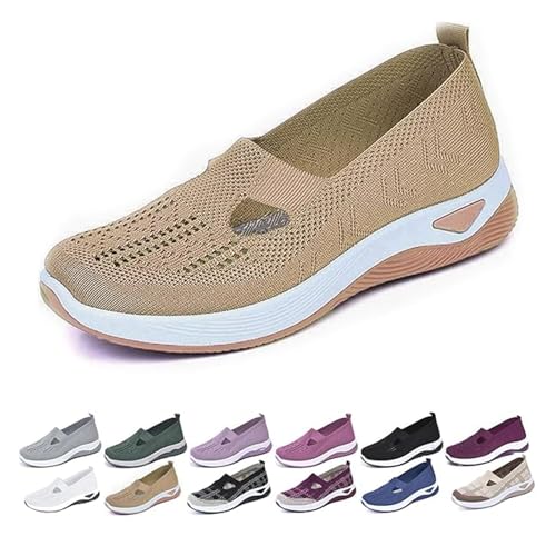 Mfhmom Sneaker Damen Diabetiker Schuhe Vermascht - Sommer Leicht Orthopädische Walkingschuhe Turnschuhe Atmungsaktive Lässige Komfort Laufschuhe Breite Fuß Trainer Bequeme Outdoor Sportschuhe von Mfhmom