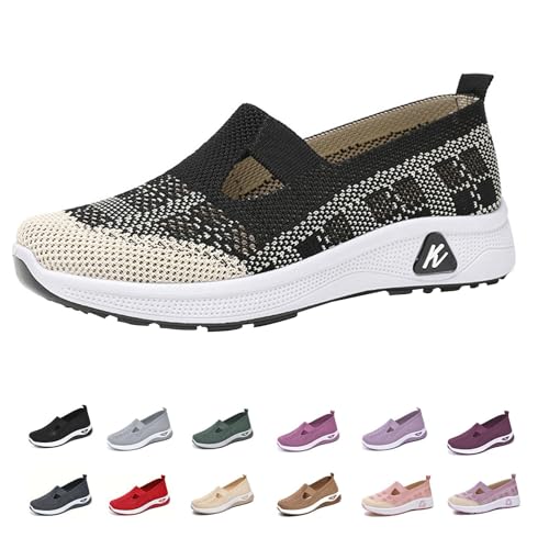 Mfhmom Sneaker Damen Diabetiker Schuhe Vermascht - Sommer Leicht Orthopädische Walkingschuhe Turnschuhe Atmungsaktive Lässige Komfort Laufschuhe Breite Fuß Trainer Bequeme Outdoor Sportschuhe von Mfhmom