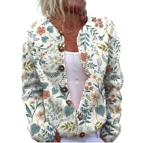 Mfhmom Strickjacke Damen Bunte Grobstrickjacke Ugly 3D Digital Bedruckte Cardigan mit Knöpfen Cute Weatershirt Funny Weihnachtes Strickpullover Oversized Strickmantel Norweger Herbst Übergangsjacke Mfhmom Strickjacke Damen Bunte Grobstrickjacke Ugly 3D Digital Bedruckte Cardigan mit Knöpfen Cute Weatershirt Funny Weihnachtes Strickpullover Oversized Strickmantel Norweger Herbst Übergangsjacke von Mfhmom