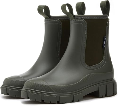 Mfhmom Wasserdicht Gummistiefel Damen Chelsea Anti-Rutsch Atmungsaktiv Boots Mode Halbhohe Regenstiefel Stiefeletten Gartenschuhe Rain Boots Gummistiefeletten mit rutschfest Sohle für Herbst Winter Mfhmom Wasserdicht Gummistiefel Damen Chelsea Anti-Rutsch Atmungsaktiv Boots Mode Halbhohe Regenstiefel Stiefeletten Gartenschuhe Rain Boots Gummistiefeletten mit rutschfest Sohle für Herbst Winter von Mfhmom