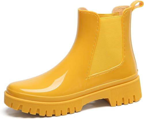 Mfhmom Wasserdicht Gummistiefel Damen Chelsea Anti-Rutsch Atmungsaktiv Boots Mode Halbhohe Regenstiefel Stiefeletten Gartenschuhe Rain Boots Gummistiefeletten mit rutschfest Sohle für Herbst Winter Mfhmom Wasserdicht Gummistiefel Damen Chelsea Anti-Rutsch Atmungsaktiv Boots Mode Halbhohe Regenstiefel Stiefeletten Gartenschuhe Rain Boots Gummistiefeletten mit rutschfest Sohle für Herbst Winter von Mfhmom