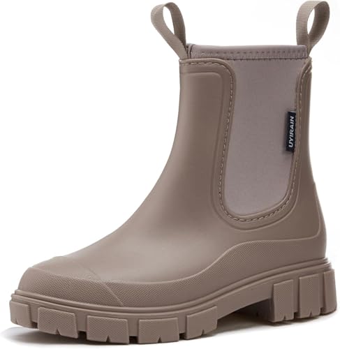 Mfhmom Wasserdicht Gummistiefel Damen Chelsea Anti-Rutsch Atmungsaktiv Boots Mode Halbhohe Regenstiefel Stiefeletten Gartenschuhe Rain Boots Gummistiefeletten mit rutschfest Sohle für Herbst Winter Mfhmom Wasserdicht Gummistiefel Damen Chelsea Anti-Rutsch Atmungsaktiv Boots Mode Halbhohe Regenstiefel Stiefeletten Gartenschuhe Rain Boots Gummistiefeletten mit rutschfest Sohle für Herbst Winter von Mfhmom