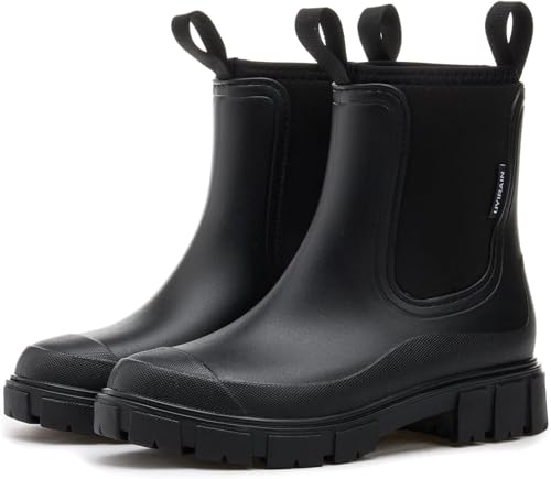 Mfhmom Wasserdicht Gummistiefel Damen Chelsea Anti-Rutsch Atmungsaktiv Boots Mode Halbhohe Regenstiefel Stiefeletten Gartenschuhe Rain Boots Gummistiefeletten mit rutschfest Sohle für Herbst Winter Mfhmom Wasserdicht Gummistiefel Damen Chelsea Anti-Rutsch Atmungsaktiv Boots Mode Halbhohe Regenstiefel Stiefeletten Gartenschuhe Rain Boots Gummistiefeletten mit rutschfest Sohle für Herbst Winter von Mfhmom