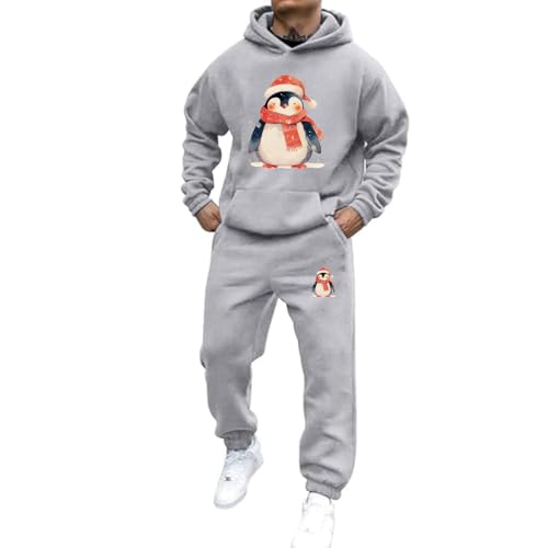 Mfhmom Weihnachtanzug Xmas Funny Jogginganzug Herren Lustig Trainingsanzug Set für Damen Essentials Tracksuit Set Weihnachtdruck Lose Hoodies und Jogginghosen Unisex Weihnachtsoutfit von Mfhmom
