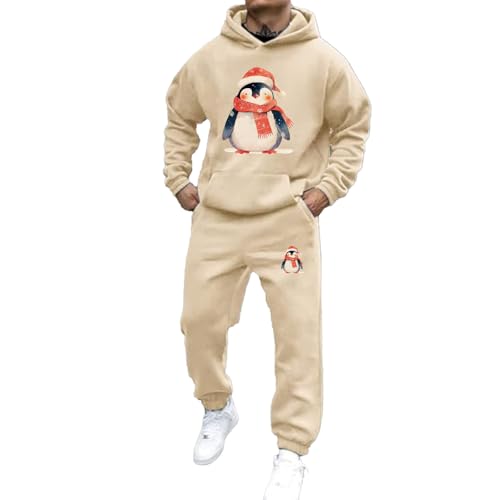 Mfhmom Weihnachtanzug Xmas Funny Jogginganzug Herren Lustig Trainingsanzug Set für Damen Essentials Tracksuit Set Weihnachtdruck Lose Hoodies und Jogginghosen Unisex Weihnachtsoutfit von Mfhmom