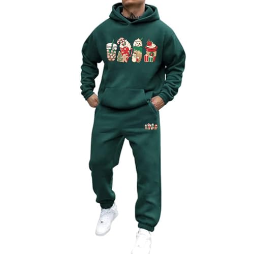 Mfhmom Weihnachts Tracksuit Damen Herren Funny Jogginganzug Sportanzug Hoodie Jogginghose Zweiteiler mit Kordelzug Xmas Trainingsanzug mit Fleece Gefüttert Lounge Set Sport Outfit Casual Hausanzug von Mfhmom