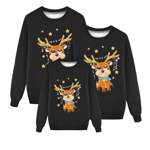 Mfhmom Weihnachtspullover Familie Set Kreativ Damen Herren Kinder Lustig Reindeer Weihnachtspulli Funny Santa Weihnachts Sweater Christmas Rundhals Unisex Weihnachts Pullover Pärchen Weihnachtsoutfit von Mfhmom