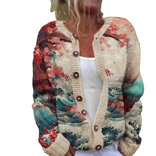 Neu Strickjacke Damen Herbst Winter Cardigan Sweater Pullover Ugly Weatershirt Cute 3D Digital Bedruckte Weihnachtes Cardigans mit Knöpfen Weihnachtspullover Strickcardigan Gemustert Strickpullover Neu Strickjacke Damen Herbst Winter Cardigan Sweater Pullover Ugly Weatershirt Cute 3D Digital Bedruckte Weihnachtes Cardigans mit Knöpfen Weihnachtspullover Strickcardigan Gemustert Strickpullover von Mfhmom
