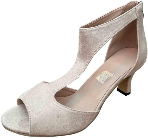 Offene Schuhe Damen Sommer Elegant Niedrig Braut Hochzeit Slingback mit High Heels High Heels High Heels Hoher Sabot Bequeme Mittelschuhe Sommerschuhe Schwarz Offene Schuhe Flache Sandalen Sommer von Mfhmom