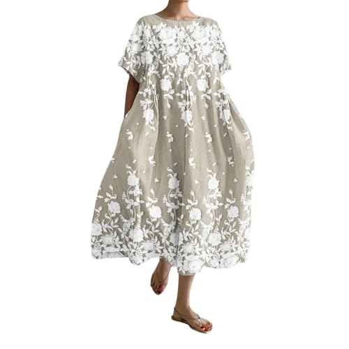 Sommerkleid Damen Leicht Tunikakleid Sommer Vintage Blumen Print Lange Blusenkleid Puffärmel Kleider Große Größen Rundhals Short Ärmel Strandkleider Casual Sommerkleider Maxikleid Freizeitkleider Sommerkleid Damen Leicht Tunikakleid Sommer Vintage Blumen Print Lange Blusenkleid Puffärmel Kleider Große Größen Rundhals Short Ärmel Strandkleider Casual Sommerkleider Maxikleid Freizeitkleider von Mfhmom