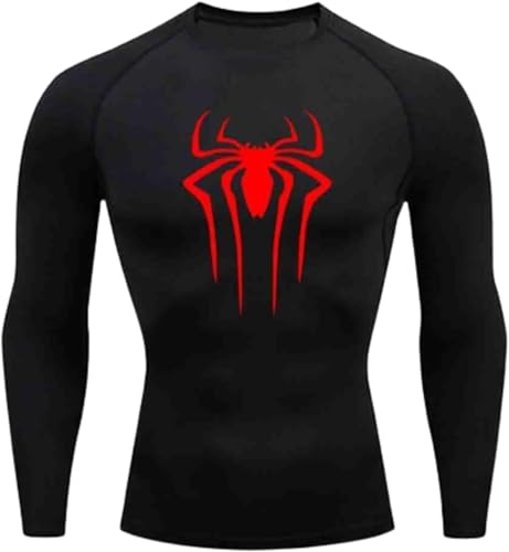 Spider Print Kompressionsshirt Herren Langarm Weiß, Enganliegendes Funktionsshirt Schnell Trocknend Langärmeliges Fitnessshirt Männer Atmungsaktiv Sportshirt Laufshirt für Sport Laufen Fitness Gym Spider Print Kompressionsshirt Herren Langarm Weiß, Enganliegendes Funktionsshirt Schnell Trocknend Langärmeliges Fitnessshirt Männer Atmungsaktiv Sportshirt Laufshirt für Sport Laufen Fitness Gym von Mfhmom