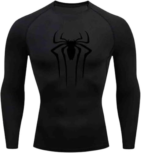 Spider Print Kompressionsshirt Herren Langarm Weiß, Enganliegendes Funktionsshirt Schnell Trocknend Langärmeliges Fitnessshirt Männer Atmungsaktiv Sportshirt Laufshirt für Sport Laufen Fitness Gym Spider Print Kompressionsshirt Herren Langarm Weiß, Enganliegendes Funktionsshirt Schnell Trocknend Langärmeliges Fitnessshirt Männer Atmungsaktiv Sportshirt Laufshirt für Sport Laufen Fitness Gym von Mfhmom