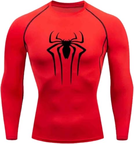 Spider Print Kompressionsshirt Herren Langarm Weiß, Enganliegendes Funktionsshirt Schnell Trocknend Langärmeliges Fitnessshirt Männer Atmungsaktiv Sportshirt Laufshirt für Sport Laufen Fitness Gym Spider Print Kompressionsshirt Herren Langarm Weiß, Enganliegendes Funktionsshirt Schnell Trocknend Langärmeliges Fitnessshirt Männer Atmungsaktiv Sportshirt Laufshirt für Sport Laufen Fitness Gym von Mfhmom