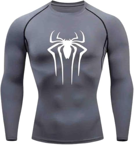 Spider Print Kompressionsshirt Herren Langarm Weiß, Enganliegendes Funktionsshirt Schnell Trocknend Langärmeliges Fitnessshirt Männer Atmungsaktiv Sportshirt Laufshirt für Sport Laufen Fitness Gym Spider Print Kompressionsshirt Herren Langarm Weiß, Enganliegendes Funktionsshirt Schnell Trocknend Langärmeliges Fitnessshirt Männer Atmungsaktiv Sportshirt Laufshirt für Sport Laufen Fitness Gym von Mfhmom