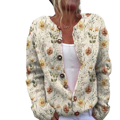 Strickjacke Damen Lang Herbst Cardigan Winter Pullover Ugly Weatershirt Weihnachtes Grob Cardigans mit Knöpfen Cute Front 3D Digital Bedruckte Mantel Jacke Strickcardigan Gemustert Strickpullover Strickjacke Damen Lang Herbst Cardigan Winter Pullover Ugly Weatershirt Weihnachtes Grob Cardigans mit Knöpfen Cute Front 3D Digital Bedruckte Mantel Jacke Strickcardigan Gemustert Strickpullover von Mfhmom