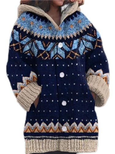 Strickjacke Damen Winter Sweaters Weihnachtes Steppjacke Grobstrick mit Kapuze Cardigan 3D Digital Bedruckte Sweaterjacke Alpaka Lang Strickpullover Kapuzenjacke Sweatshirt Warm Grobstrickpullover Strickjacke Damen Winter Sweaters Weihnachtes Steppjacke Grobstrick mit Kapuze Cardigan 3D Digital Bedruckte Sweaterjacke Alpaka Lang Strickpullover Kapuzenjacke Sweatshirt Warm Grobstrickpullover von Mfhmom
