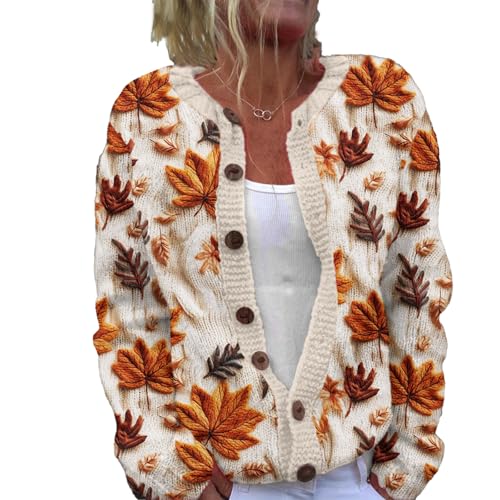 Strickjacken Damen Weihnachtspullover Ugly Weatershirt Weihnachtes Cardigans mit Knöpfen Lange Strickjacke Cardigan Pullover Cute Front 3D Digital Bedruckte Strickcardigan Gemustert Strickpullover Strickjacken Damen Weihnachtspullover Ugly Weatershirt Weihnachtes Cardigans mit Knöpfen Lange Strickjacke Cardigan Pullover Cute Front 3D Digital Bedruckte Strickcardigan Gemustert Strickpullover von Mfhmom