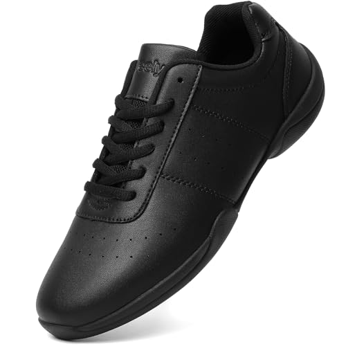 Mfreely Cheer-Schuhe für Damen, weiß, Cheerleading, athletisch, Tanzschuhe, flache Schuhe, Mädchen, Tennis, Walking-Sneaker, Schwarz, 39.5 EU Mfreely Cheer-Schuhe für Damen, weiß, Cheerleading, athletisch, Tanzschuhe, flache Schuhe, Mädchen, Tennis, Walking-Sneaker, Schwarz, 39.5 EU von Mfreely