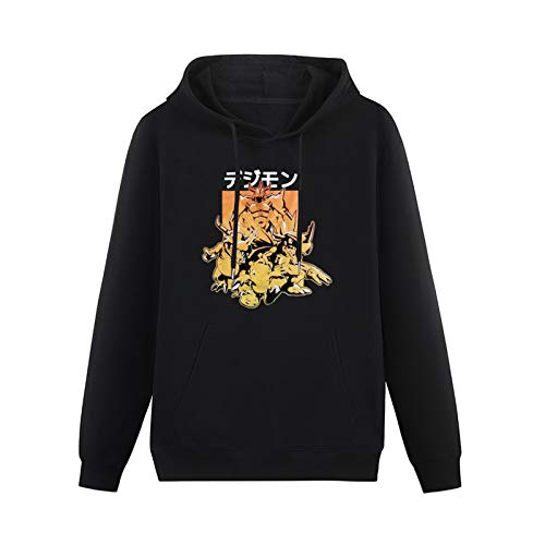 Mgdk Digimon Agumon Digivolution Kana Casual Hoodies Long Sleeve Pullover Loose Hoody Sweatershirt 3XL von Mgdk