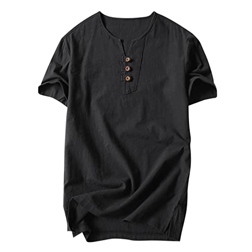 Arbeits T-Shirt Herren V-Ausschnitt Sommer Kurzarmshirt Atmungsaktive Fitness Oversized Sportshirt Mode Top Sommer Mode Lässig Kurzarm Trapstar-T-Shirt C01 von Mguotp