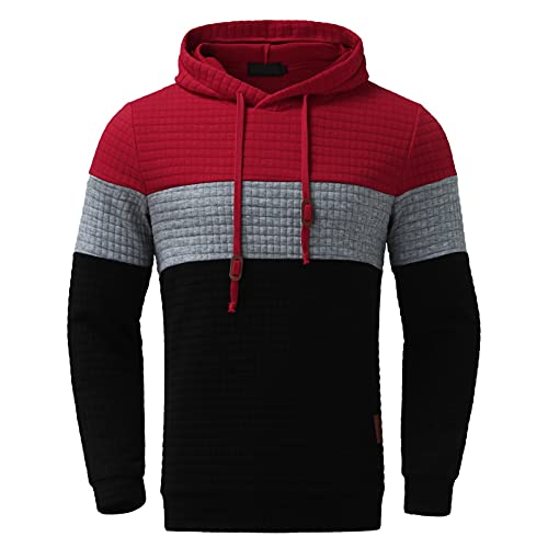 Mguotp Pullover V Ausschnitt Herren Hoodie Herren Kapuzenjacke Hoodie mit Kapuze und Reißverschluss I1 von Mguotp