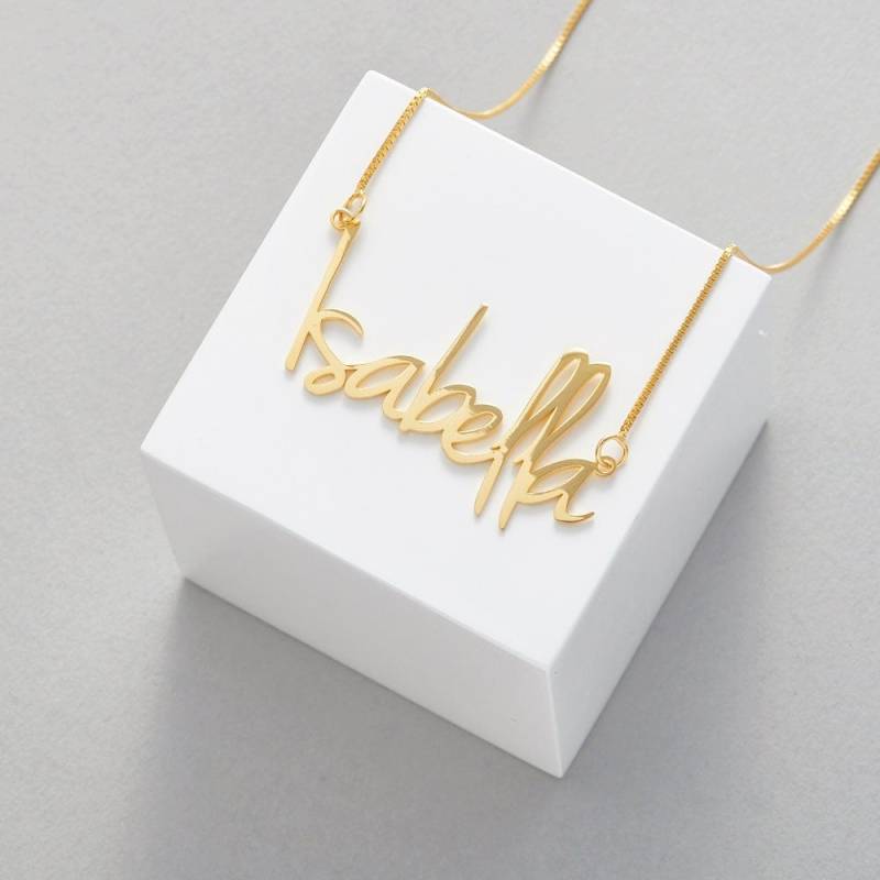 Gold Namenskette | Personalisierte Benutzerdefinierte Namensschmuck Halskette Geschenk Jeder Name Gold Namenskette | Personalisierte Benutzerdefinierte Namensschmuck Halskette Geschenk Jeder Name von MhohoAndCo