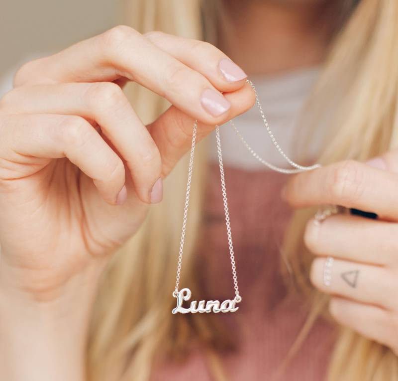 Benutzerdefinierte Namen Halskette | Personalisierte Gold Namensschild Script Name Namensschmuck Benutzerdefinierte Namen Halskette | Personalisierte Gold Namensschild Script Name Namensschmuck von MhohoAndCo