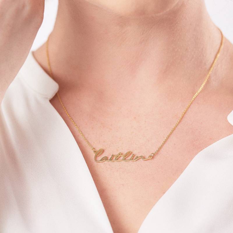 Personalisierte Namenskette | Gold Namensschild Halskette Uk Namensschmuck Brautjungfern Namen - Schriftart 3 Personalisierte Namenskette | Gold Namensschild Halskette Uk Namensschmuck Brautjungfern Namen - Schriftart 3 von MhohoAndCo