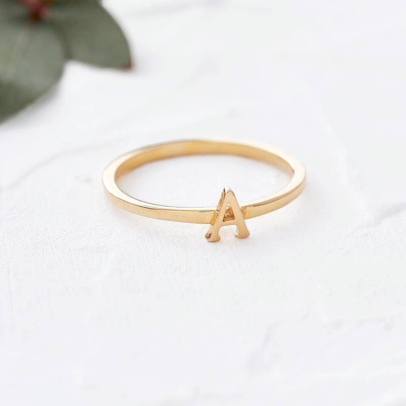 Personalisierter Ring Mit Initialen | Buchstaben Rotgold Gold Silber Initial Schmuck Personalisierter Ring Mit Initialen | Buchstaben Rotgold Gold Silber Initial Schmuck von MhohoAndCo