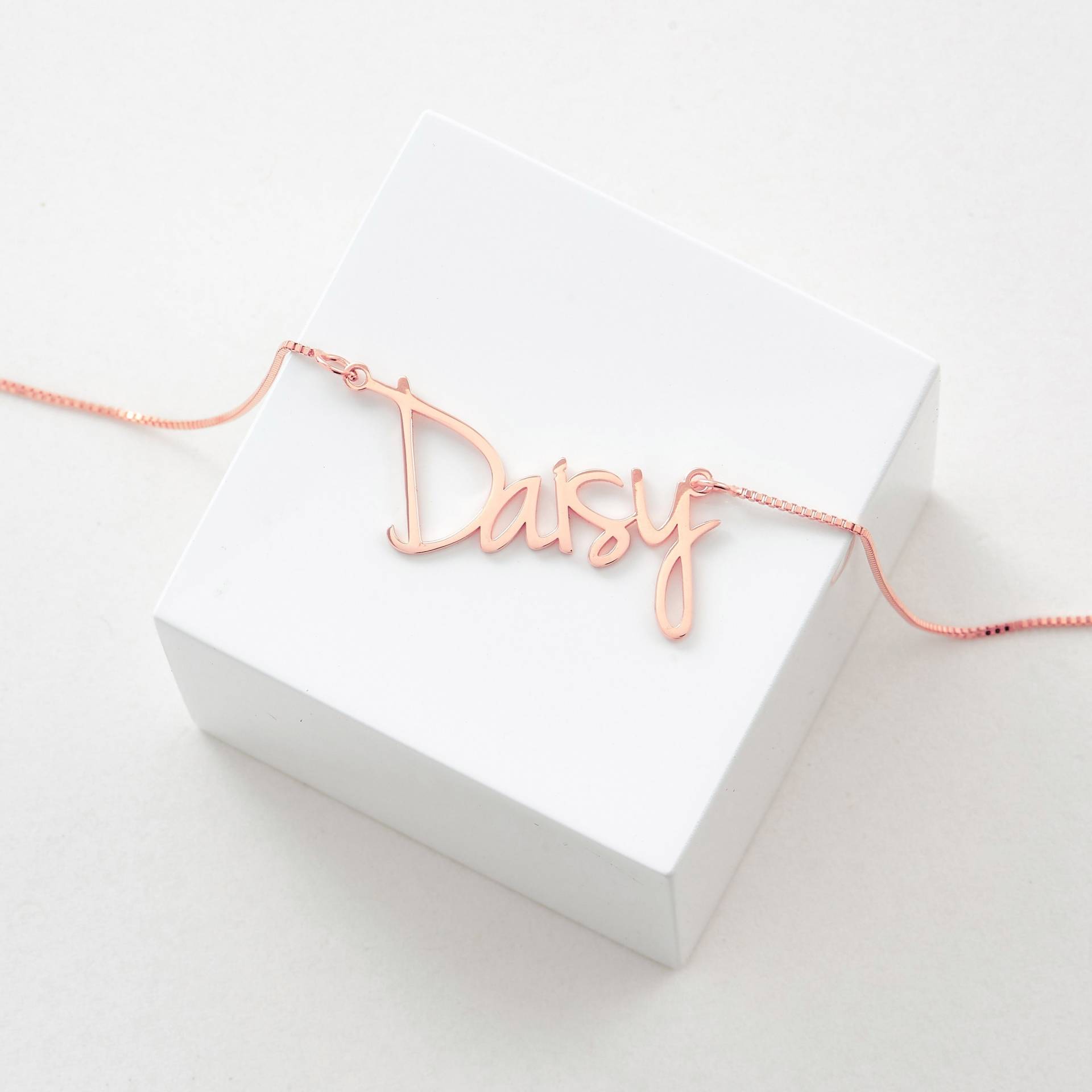 Roségoldene Namenskette | Personalisierte Name Schmuck Uk Shop Halskette Geschenk Beliebiger Roségoldene Namenskette | Personalisierte Name Schmuck Uk Shop Halskette Geschenk Beliebiger von MhohoAndCo