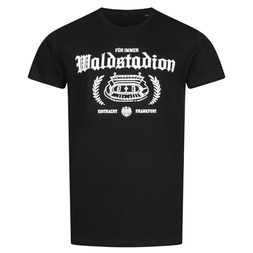 Eintracht Frankfurt, T-Shirt Waldstadion Retro Black (DE/NL/SE/PL, Alphanumerisch, L, Regular, Regular) von Mi Barrio