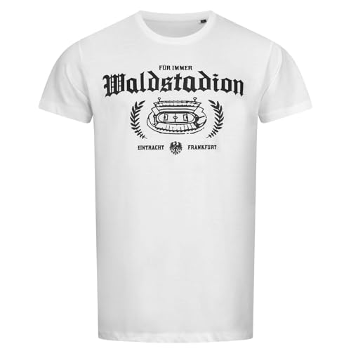 Herren T-Shirt Eintracht Frankfurt Waldstadion Retro White (DE/NL/SE/PL, Alphanumerisch, XL, Regular, Regular) von Mi Barrio