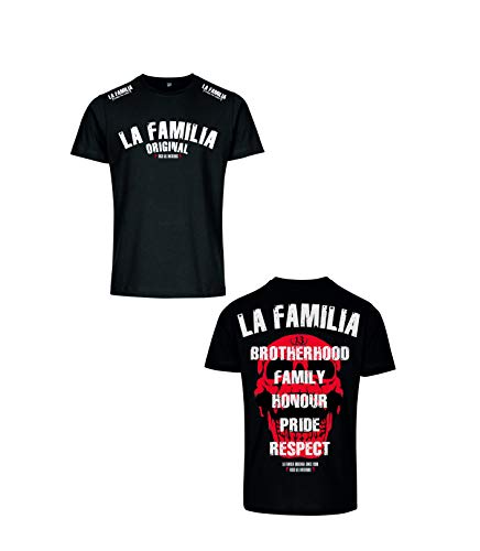 La Familia Original Since 1999, Brotherhood Herren T-Shirt schwarz 100% Baumwolle (3XL) von Mi Barrio