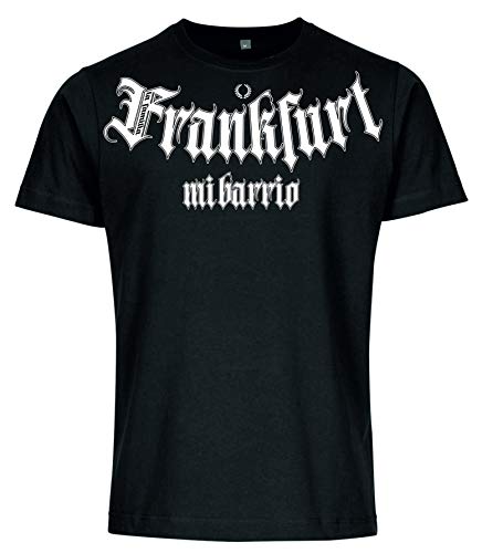 Mi Barrio, La Familia Frankfurt Casual Herren T-Shirt in schwarz, weiß, rot, grau und Camouflage (Schwarz, 3XL) von Mi Barrio