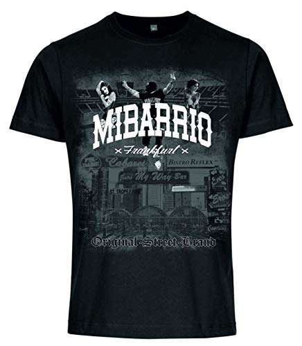 Mi Barrio Reprint T-Shirt,Waldstadion, HBF Viertel, T-Shirt in schwarz oder weiß zurück ins Leben (XL, Schwarz) von Mi Barrio