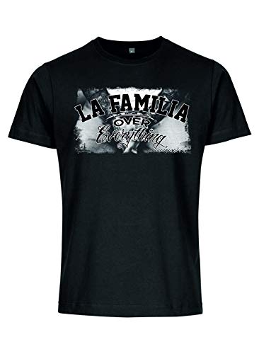 Original La Familia Herren T-Shirt, Over Everything und andere Designs (4XL, Schwarz) von Mi Barrio