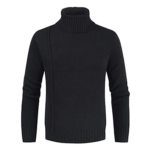 Herren Pullover Rollkragenpullover Grundlegende Strickwaren Langarm Slim Fit Grobstrick Lässig Winter Warme Strickjacken Pullover Slim Fit Rollkragenpullover Baumwolle Gedrehter Strickpullover von Mi Manchi