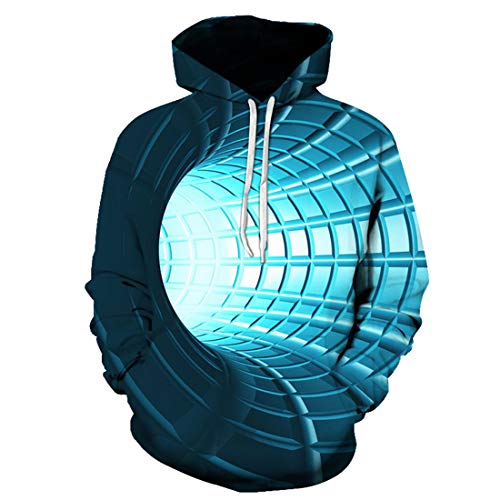 Unisex Hoodies Full 3D Grafik Sweatshirt Sportliche Persönlichkeit Pullover mit Taschen Vielzahl von Druck Langarm Sweatshirts 3D Grafik Casual Sportswear Eltern-Kind Paar Kleidung XXS-6XL von Mi Manchi