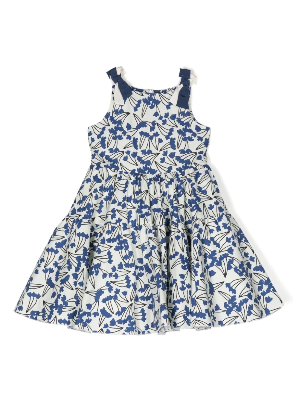 Mi Mi Sol Ausgestelltes Kleid mit Blumen-Print - Blau von Mi Mi Sol