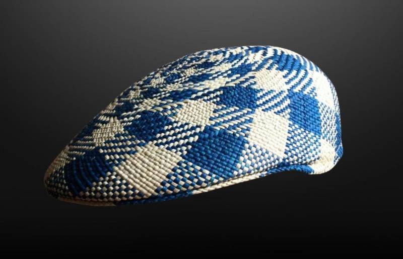 Echter Panamahut Aus Ecuador Handgefertigte Schiebermütze Ivy Blau | Flat Cap Toquilla-stroh Damen Und Herren Sonnenhut Geschenkidee von MiBoStoreVonMike