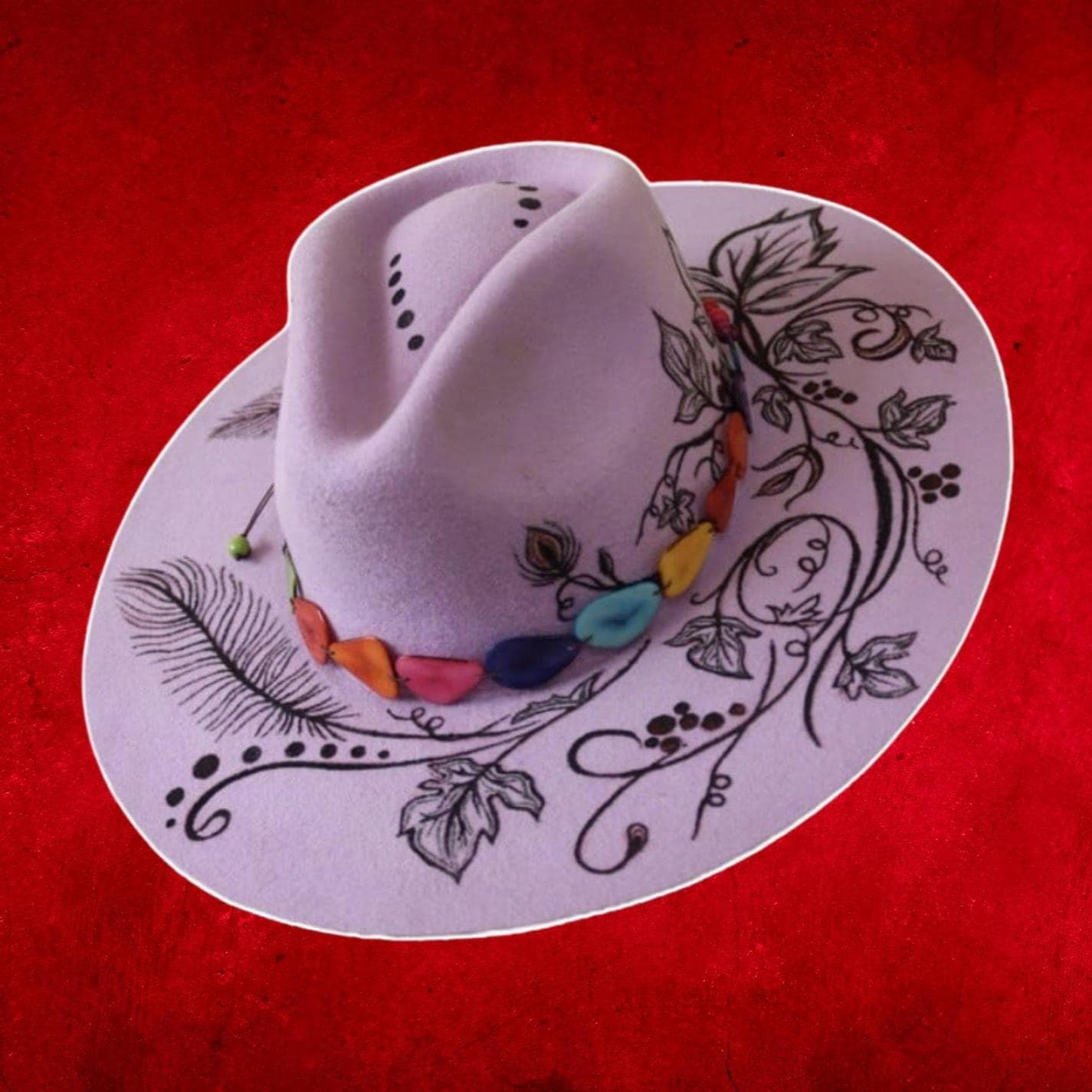 Hochwertiger Outback Woll-Filzhut Flieder - Fedora | Personalisierbar Handgefertigter Hut Frauen Und Männer Geschenkidee von MiBoStoreVonMike