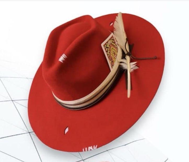 Hochwertiger Outback Woll-Filzhut Rot - Fedora | Personalisierbar Handgefertigter Hut Frauen Und Männer Geschenkidee von MiBoStoreVonMike
