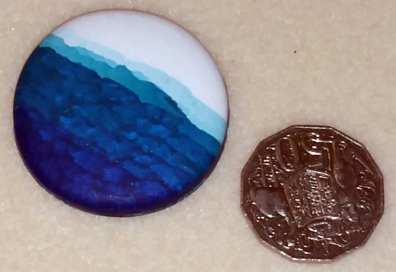 Blau "Wellen" Cabochon von MiCreationsandGems