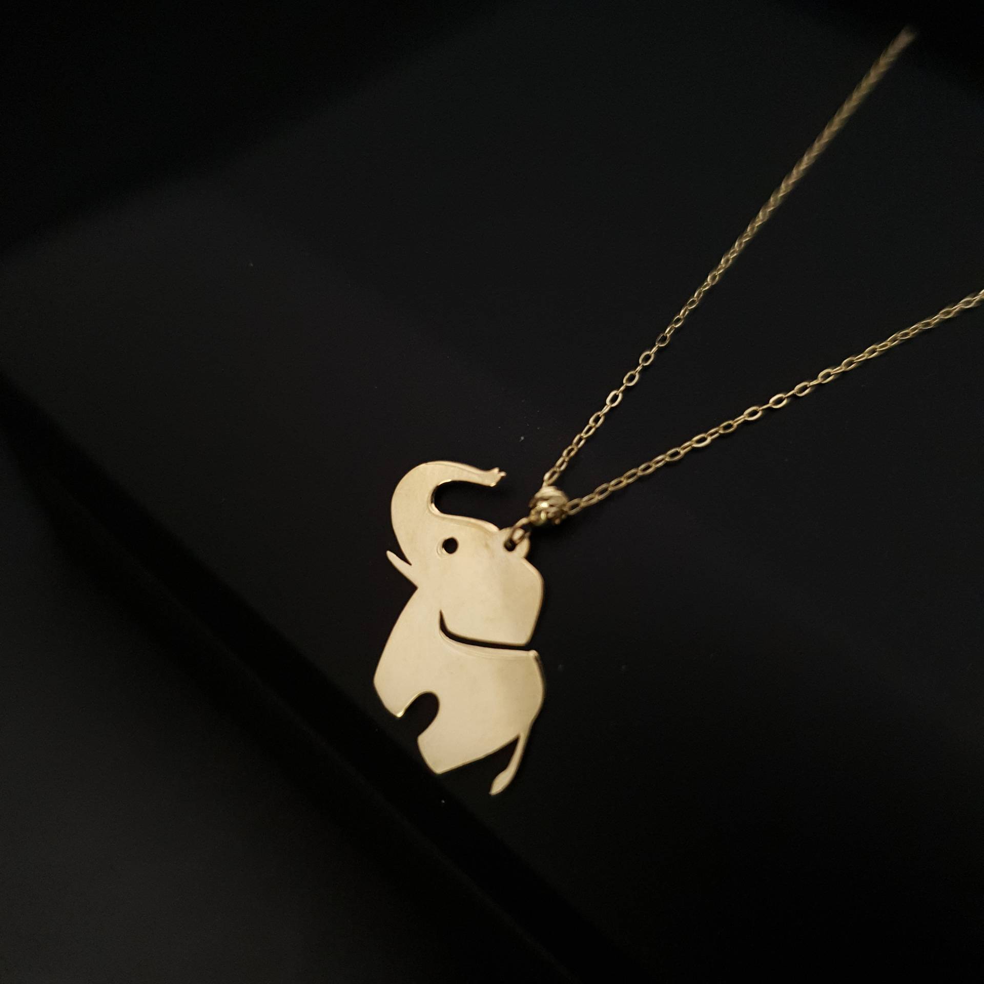 14K Echtgold Baby Elefant Halskette, Zierliche Tier Anhänger, Liebhaber Geschenk Für Kinder Und Mütter, Geburtstag Geschenk, Bestes von MiDGold750