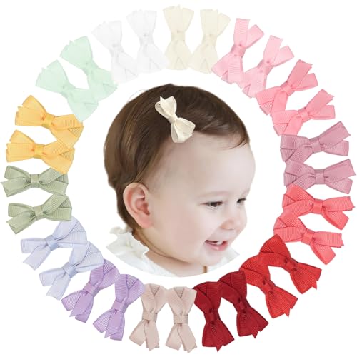 MiDoDo 28pcs 2.2 Zoll Baby Mädchen Haarschleifen, Voll gefütterte Haarspangen für Babys Kinder Kleinkinder Teenager Geschenke in Paaren von MiDoDo