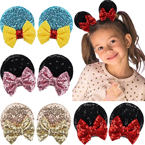 MiDoDo 4 Paare 8 Stück Haarspangen für Mäuse Halloween Urlaub Haarschmuck Cosplay Zubehör für Karneval Kopfschmuck Party Supplies (4 Paare) von MiDoDo