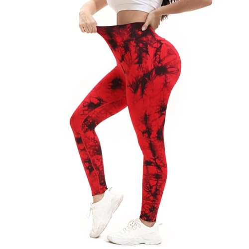 MiDoDo Frauen Nahtlose Yoga Leggings, Weiche, Hohe Taille Bauch Kontrolle Workout Leggings für Fitnessstudio Athletisch von MiDoDo